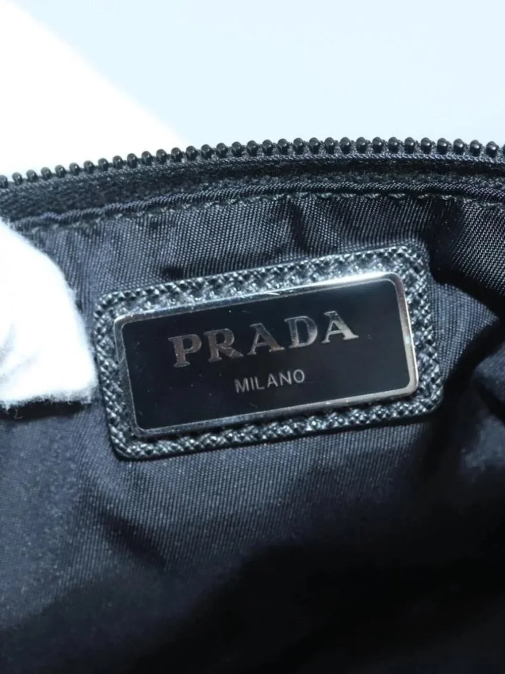PRADA Shoulder Bag Nylon Black Silver Auth 125913 - Picture 13 of 16
